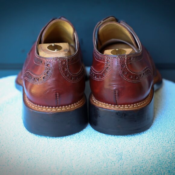 Franceschetti 8-M Burgundy Red Mens Norvegese Oxford Dress Shoes - Picture 4 of 15